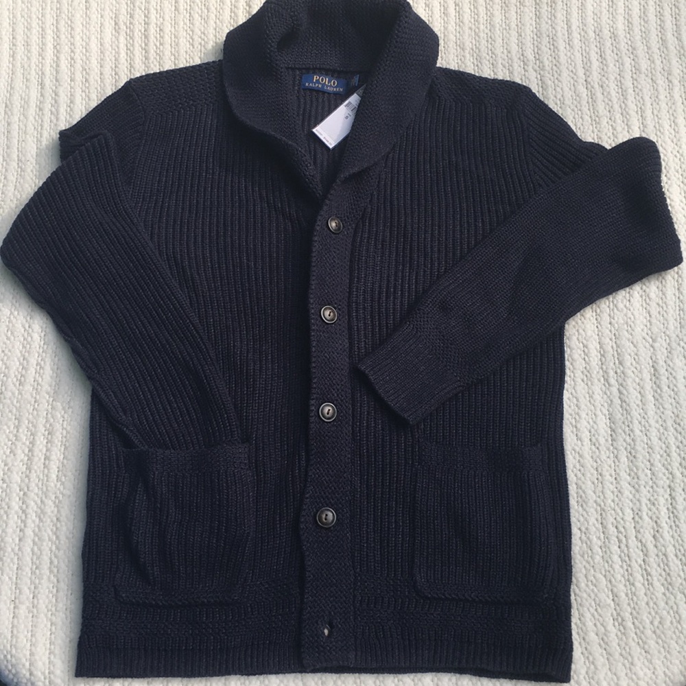 Ralph Lauren Polo Navy Cardigan, NWT